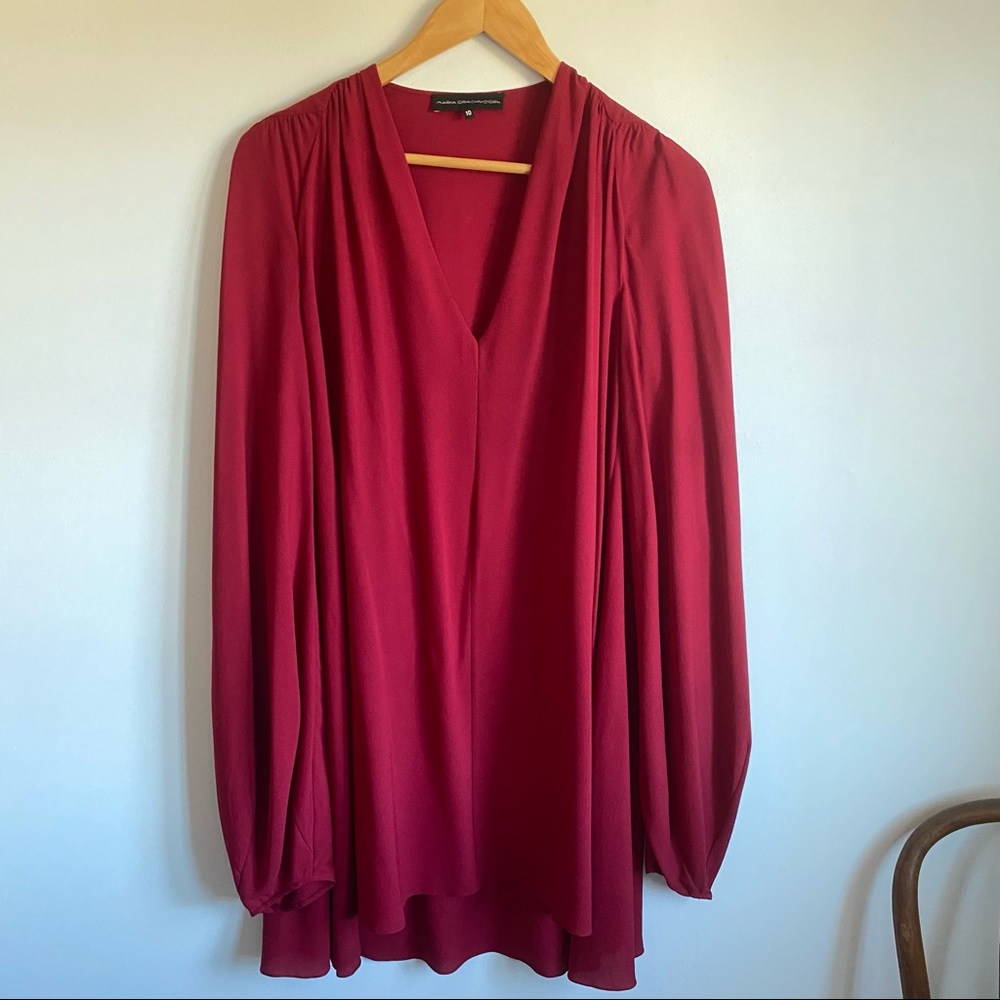 Maria Grachvogel Couture Red Silk Swing Dress